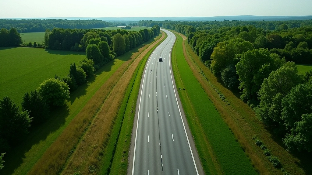Kelias žemės paukščio žvilgsnio iš aukščiau